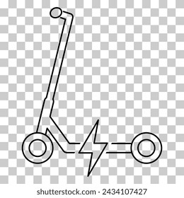 Electric scooter icon, urban flat eco friendly transport, vehicle vector illustration .