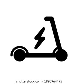 Electric scooter icon vector illustration isolated on white background