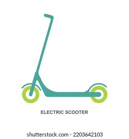 Icono de la motocicleta eléctrica. Ilustración vectorial del transporte ecológico para el estilo de vida de la ciudad.