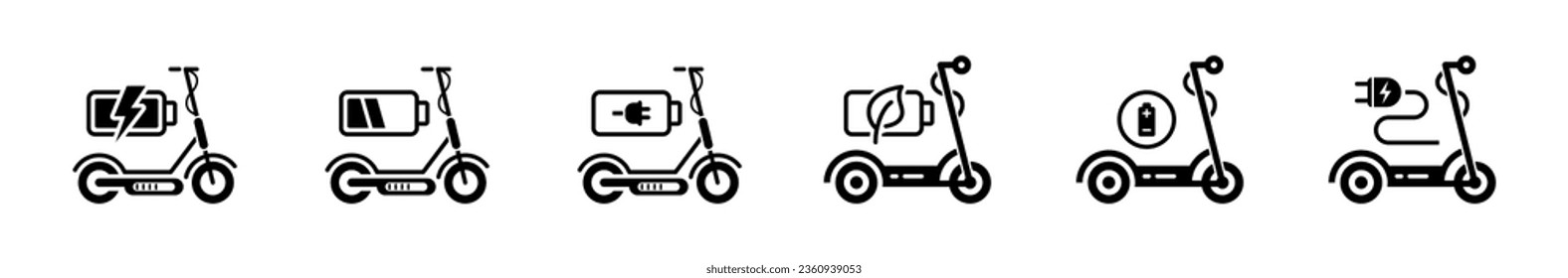 Electric Scooter Icon. Vector illustration