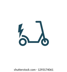 Electric scooter Icon Vector logo Template