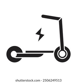 electric scooter icon vector on white background