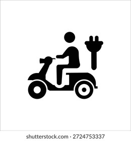 ícones de scooter elétrico. simples vetor sólido