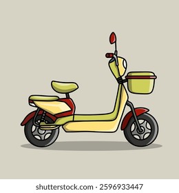 Electric Scooter Illustration for Urban Commuting and Personal Transportation
