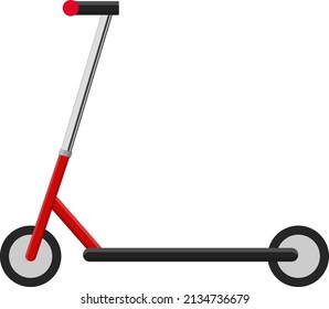 Motocicleta eléctrica, ilustración, vector sobre fondo blanco.