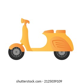 Electric scooter illustrations on transparent background