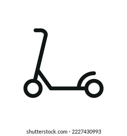 Electric scooter isolated vector icon with editable stroke