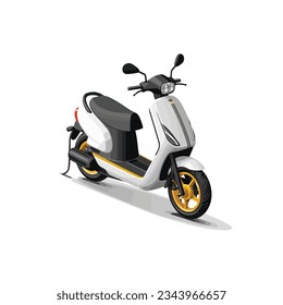 electric scooter isometric vector flat isolated