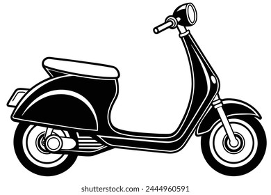 electric scooter ladies vector illustration