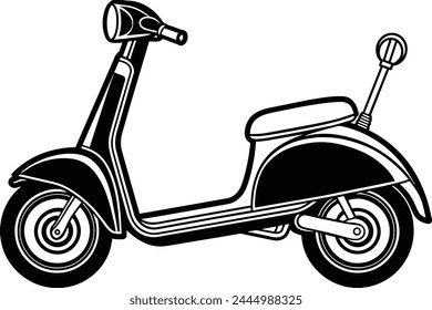 electric scooter ladies vector illustration