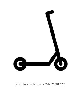 Icono de línea de scooter eléctrico. Vector gráfico