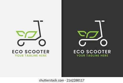 Electric Scooter Logo Design with Minimalist Concept.