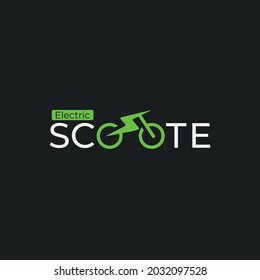 Electric Scooter logo design in vector