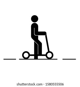 electric scooter logo vector illustration