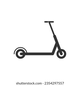 Electric Scooter Minimalist Design Vector Illustration Isolated on White Background.