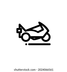 Electric Scooter Monoline Icon Logo for Graphic Design