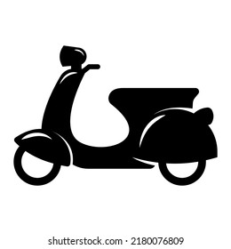Electric scooter or moped icon sign. Electric Motorcycle Vector illustration