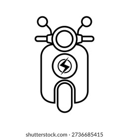 Electric Scooter Outline Icon Vector Design