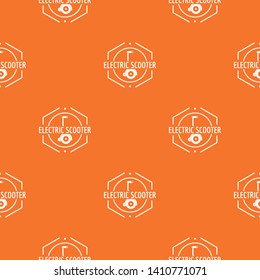 Electric scooter pattern vector orange for any web design best