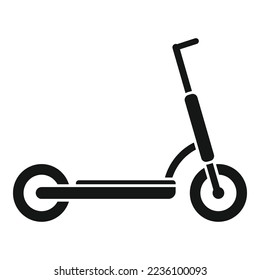 Electric scooter rider icon simple vector. Eco transport. Bike trotinette