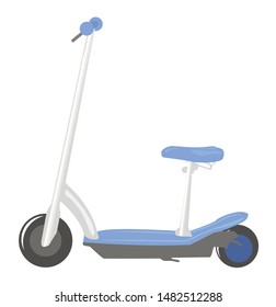 electric scooter with seat. flat design isolated on white. adapted for web sites and mobile applications. vector image.