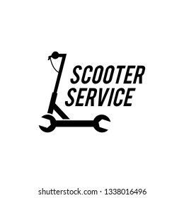 Electric Scooter Service Logo Vector Icon Sign