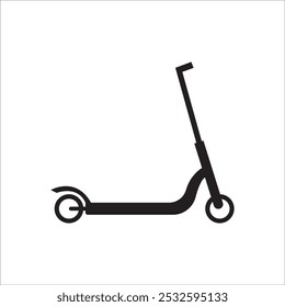 DISEÑO DE SÍMBOLO DE ILUSTRACIÓN VECTORIAL DE ICONO DE SILUETA DE SCOOTER ELÉCTRICO