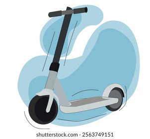 Electric scooter sports modern.
Electric scooter in black color. 