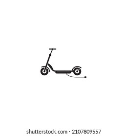 Electric scooter symbol logo Flat icon vector illustration.
