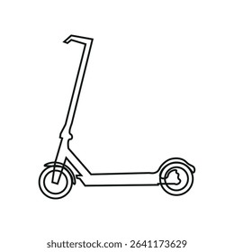 Electric scooter thin lines sign. Eco-friendly transport