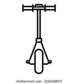 Electric scooter transport icon outline vector. Kick bike. Rental trotinette