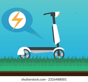 electric scooter vector design. scooter icon on a white background.
