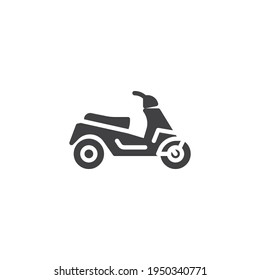 Electric scooter vector icon. filled flat sign for mobile concept and web design. E-scooter glyph icon. Symbol, logo illustration. Vector graphics