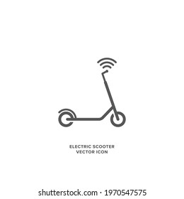 Electric Scooter Vector Icon. Illustrator EPS.