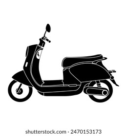 Electric scooter vector icon, modern style