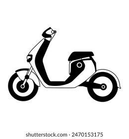 Icono eléctrico del Vector del scooter, estilo moderno