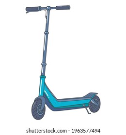 Electric Scooter vector illustration. Electric city personal transport. Scooter-sharing system 