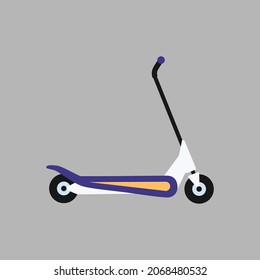 Electric Scooter in Vector illustration with flat cartoon style