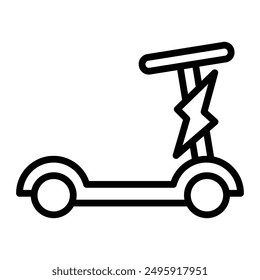 Electric Scooter Vector Line Icon Design for personal and commercial use