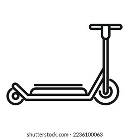 Electric scooter wheel icon outline vector. Kick transport. Eco trotinette