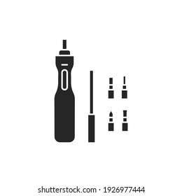 Electric screwdriver color line icon. Pictogram for web page, mobile app, promo. UIUXGUI design element. Editable stroke.
