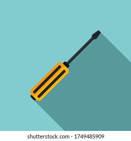 Electric screwdriver icon. Flat illustration of electric screwdriver vector icon for web design