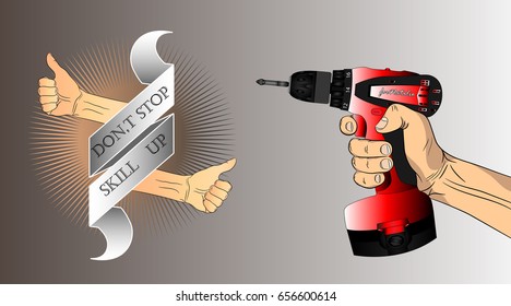 electric screwdriver and skill up banner