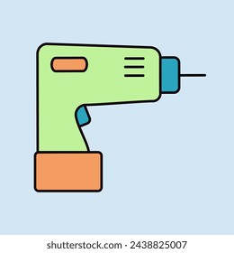 Electric screwdriver vector icon. Construction, repair and building. Graph symbol for your web site design, logo, app, UI
