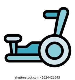 Electric self balancing scooter personal transportation device icon promoting futuristic mobility