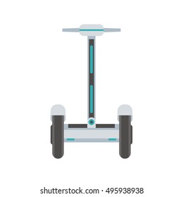 Electric self-balanced city alternative transport icon. Two-wheeled self-balancing e-scooter illustration. Modern urban eco vehicle. Modern ecological transport.