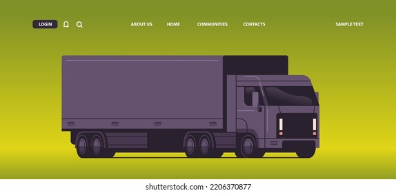 electric semi trcuk trailer with container future cargo transport delivery electrified transportation e-motion concept