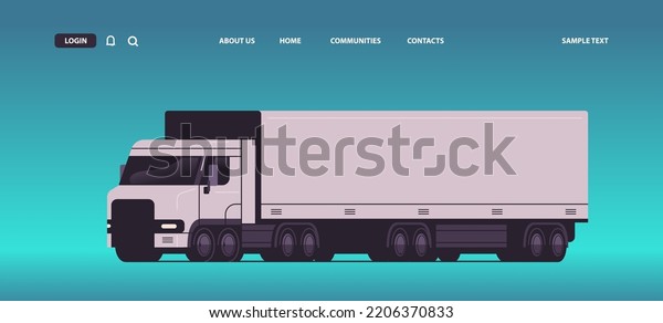 electric semi\
trcuk trailer with container future cargo transport delivery\
electrified transportation e-motion\
concept