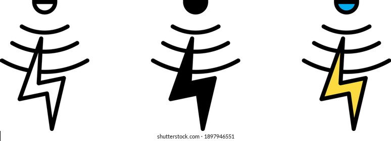 Elektrosensorsymbol, Vektorgrafik	