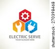 electrical repair logo card